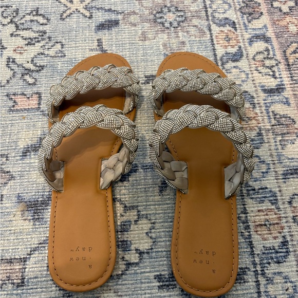 a new day Braided Sandals in Tan and Silver - Picture 3 of 5